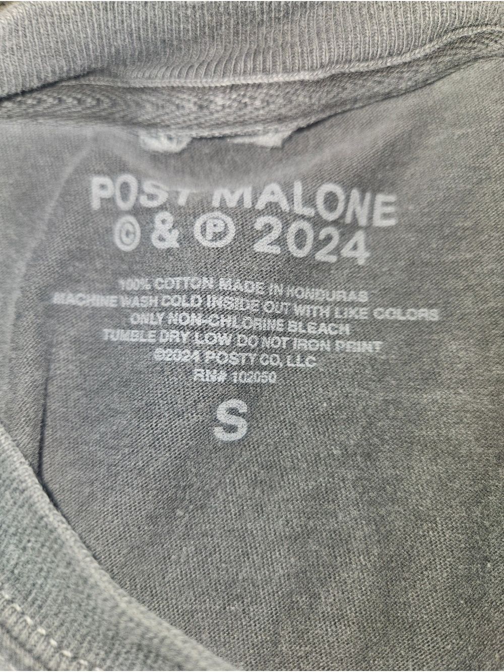Post Malone Graphic Tee Small Vintage Wash 2024 Tour Style Band Shirt - Picture 5 of 8